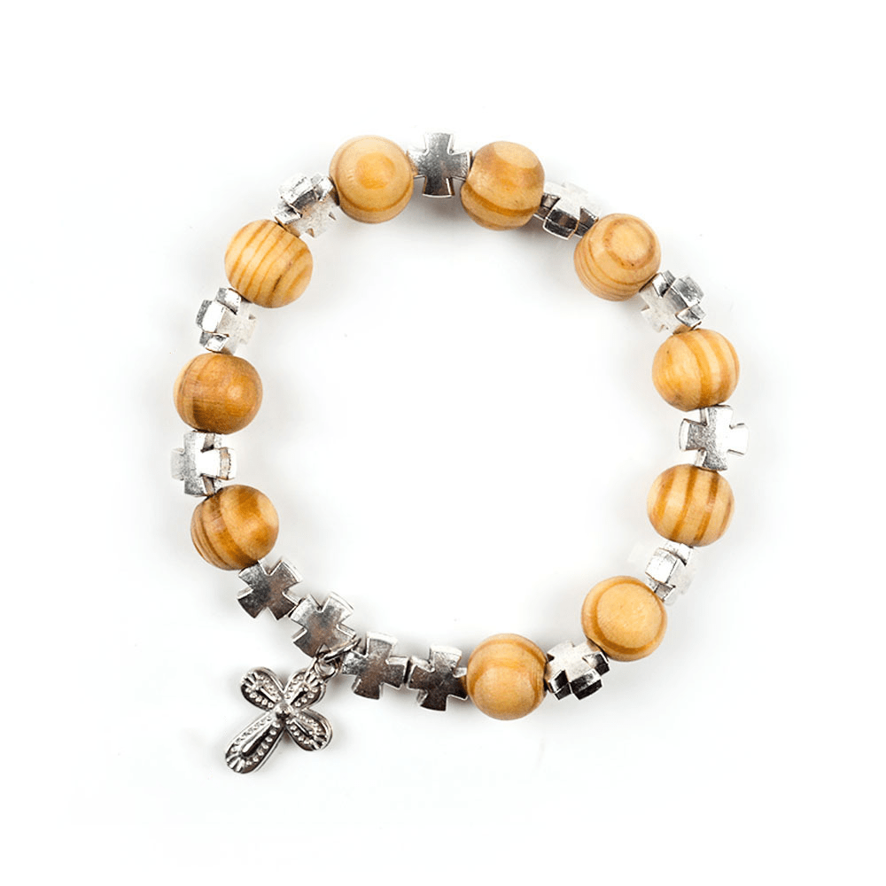 Christianartworkshop Blessings of Faith: Wooden Beads Prayer Christ Bracelet - Wooden Beads - image 1