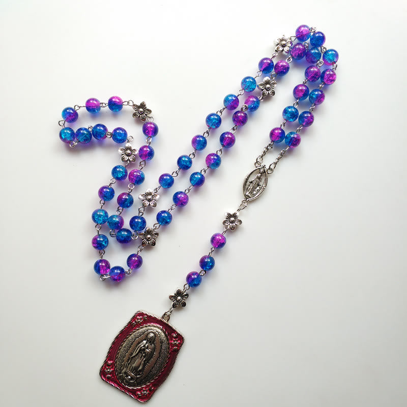 Our Lady of Guadalupe Pendant Seven Sorrow Rosary - image 5