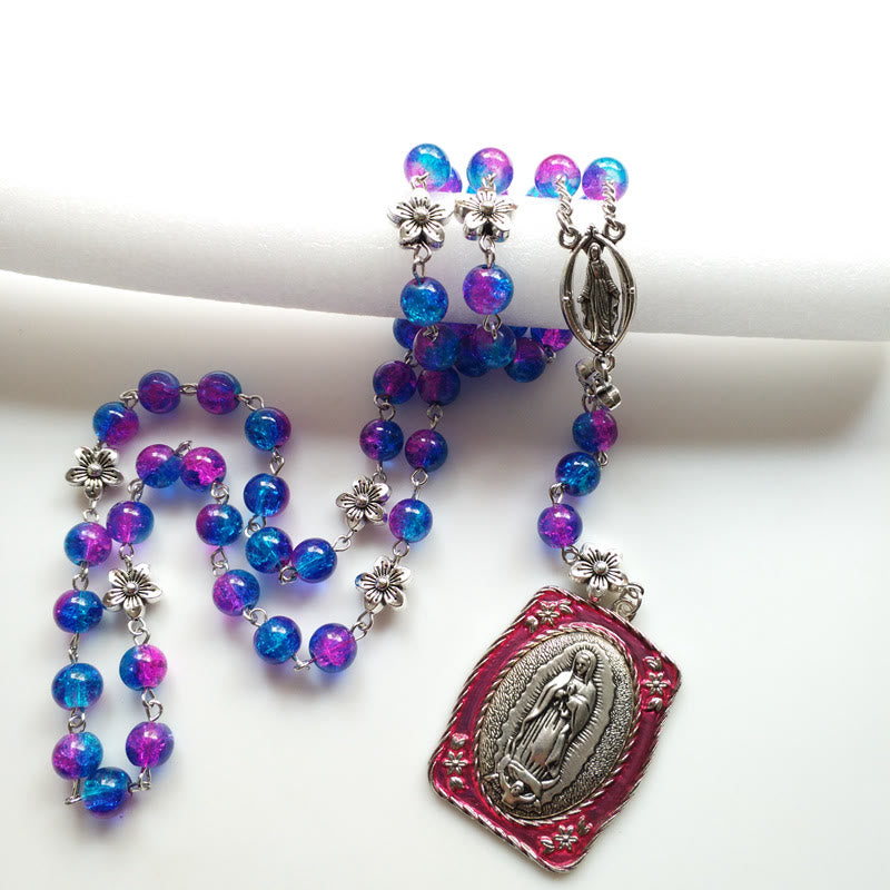 Our Lady of Guadalupe Pendant Seven Sorrow Rosary - image 2