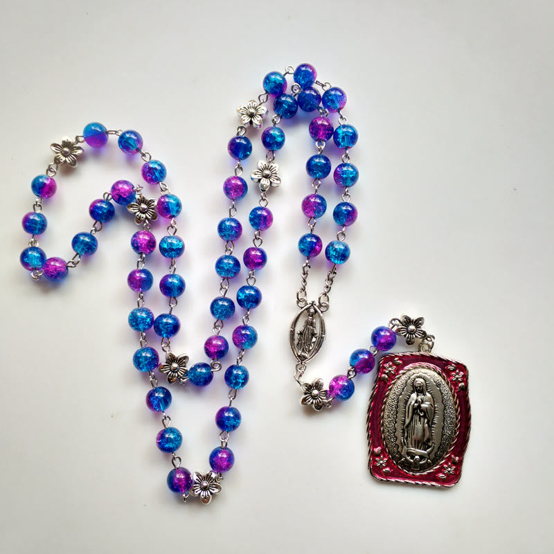 Our Lady of Guadalupe Pendant Seven Sorrow Rosary - image 4