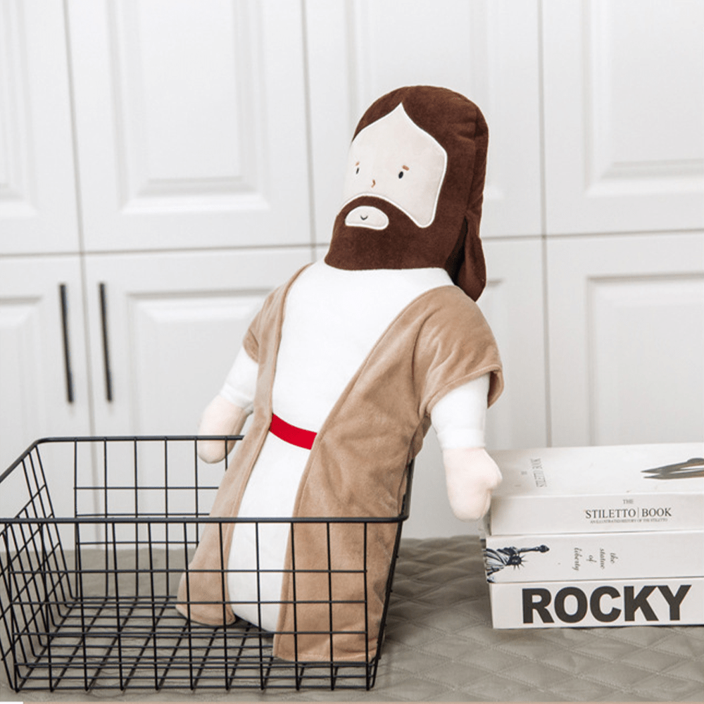 Cartoon Jesus Doll Plush Jesus Headrest Pillow - image 3