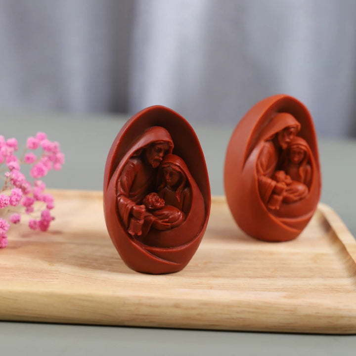 Handmade 3D Figurine Silicone Mould DIY Holy Family Candle Mold  - image 7