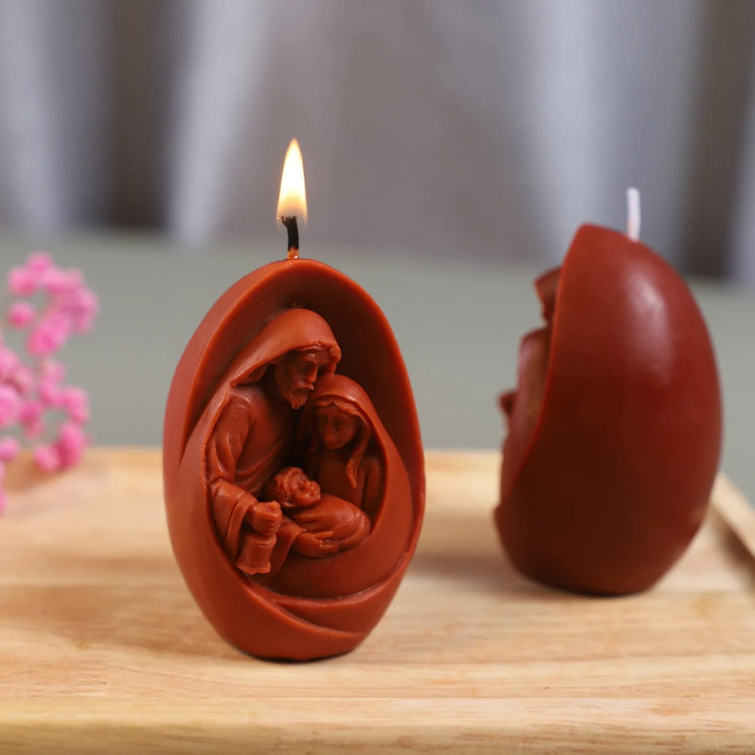 Handmade 3D Figurine Silicone Mould DIY Holy Family Candle Mold  - image 6