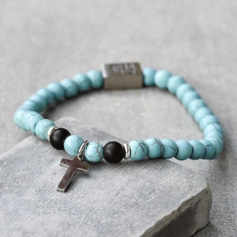 Christianartworkshop Blessing Turquoise Stretch Bracelet - image 4