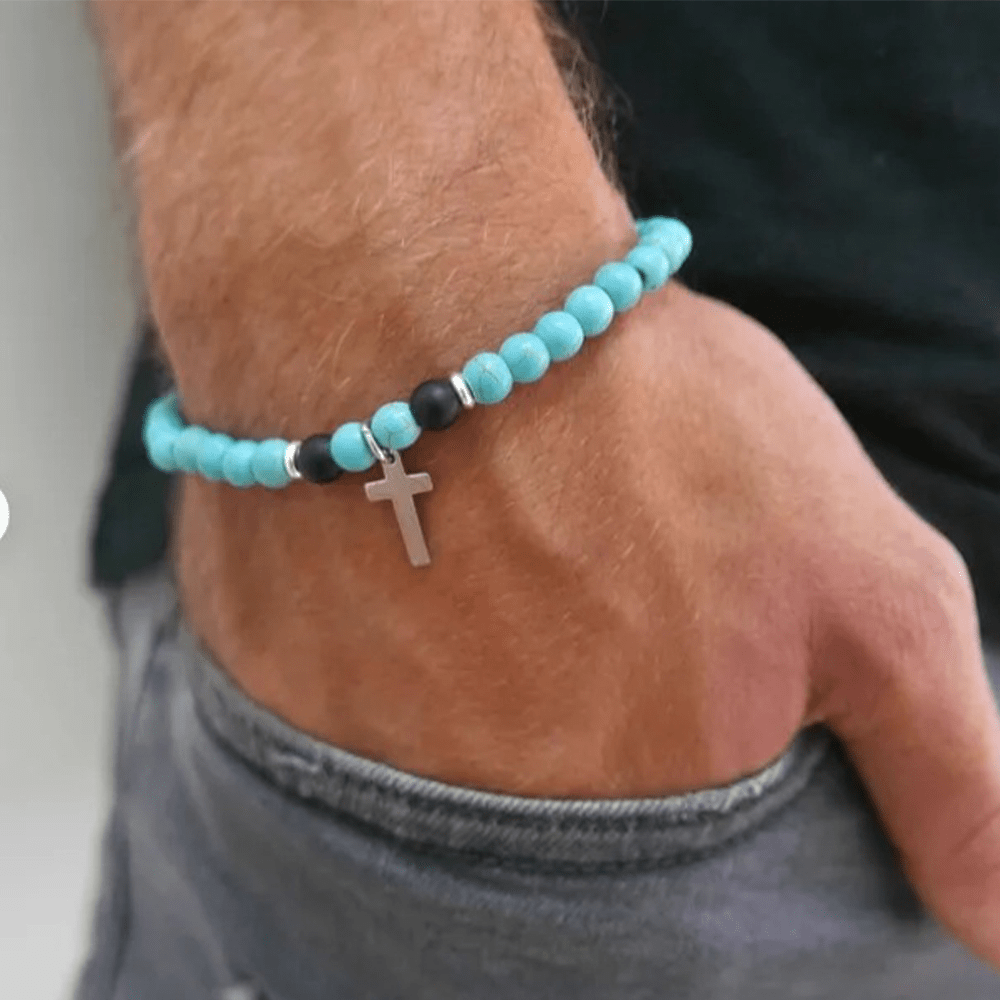 Christianartworkshop Blessing Turquoise Stretch Bracelet - image 2