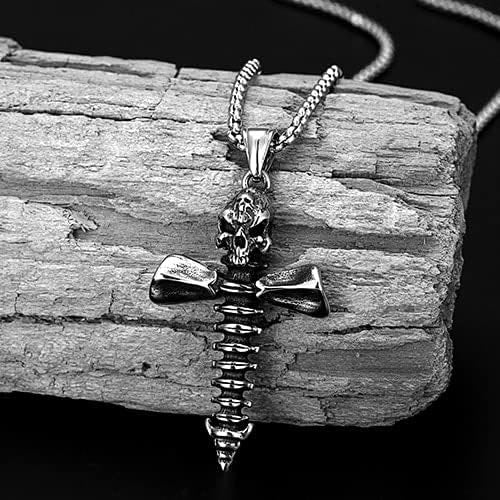 Christianartworkshop Punk Style Skull Crossbones Pendant Necklace - image 3