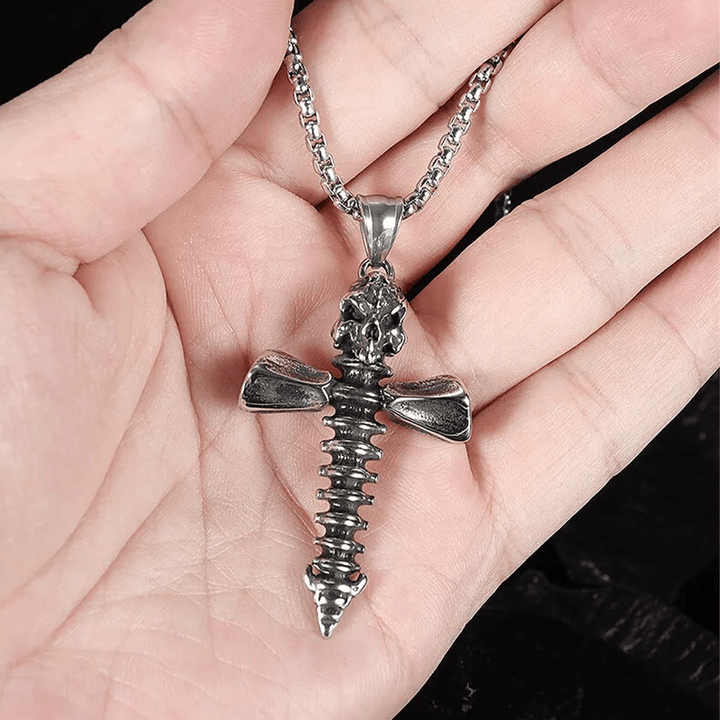 Christianartworkshop Punk Style Skull Crossbones Pendant Necklace - image 4