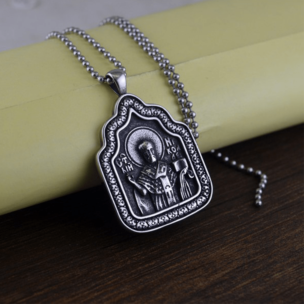 Christianartworkshop Father Blessing Charm Titanium Necklace - image 3