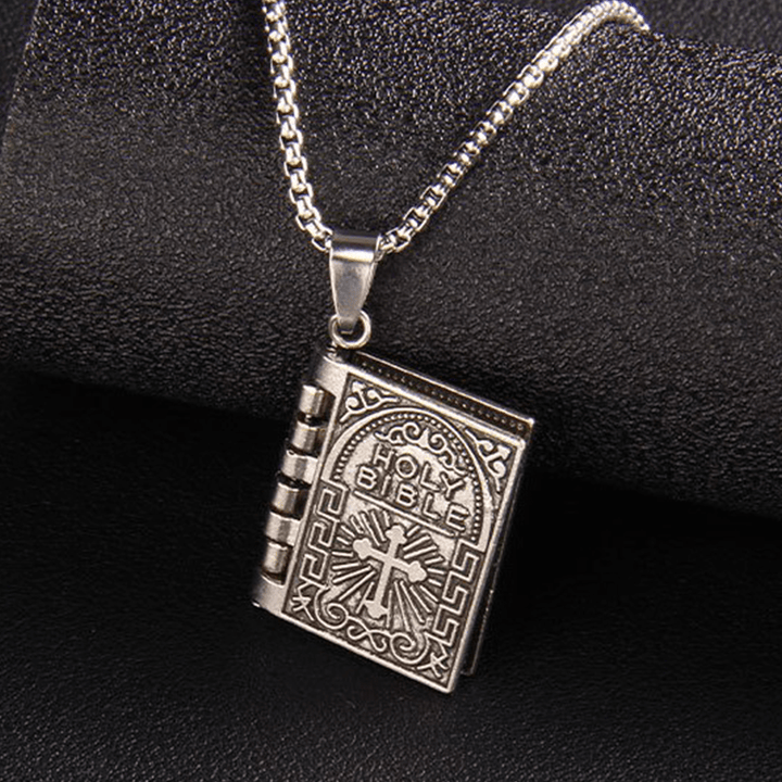 Christianartworkshop Turnable Cross Holy Bible Pendant Quality Necklace - image 12