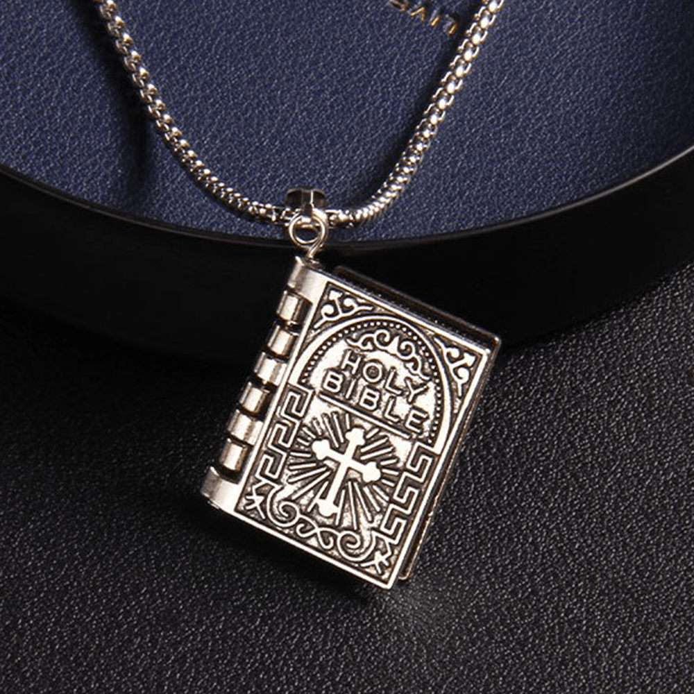 Christianartworkshop Turnable Cross Holy Bible Pendant Quality Necklace - image 11