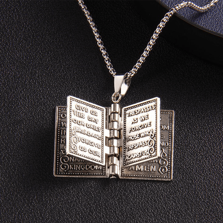 Christianartworkshop Turnable Cross Holy Bible Pendant Quality Necklace - image 8