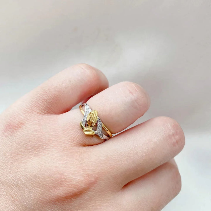 Christianartworkshop Praying Hands Gold & Silver Ring - image 8