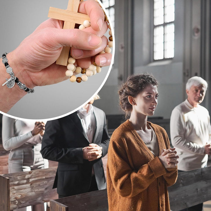 Christianartworkshop Silver St. Benedict Medal Rosary Bracelet - image 5