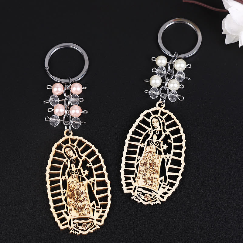 Christianartworkshop Religious Baptism Christ Wooden Plaque Keychain - image 2