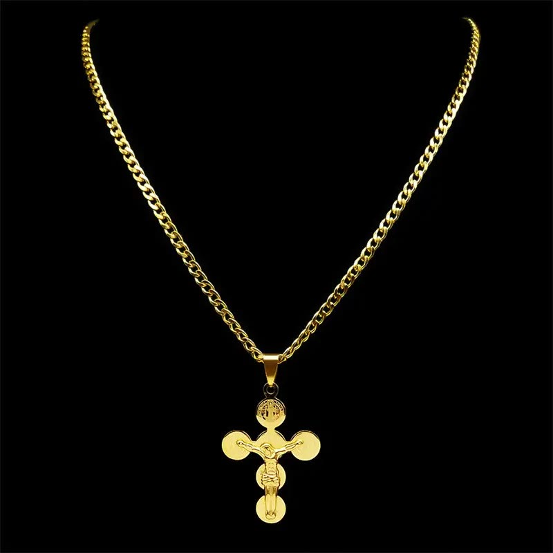 Christianartworkshop Medal Of St. Benedict Cross Pendant Necklace - image 3