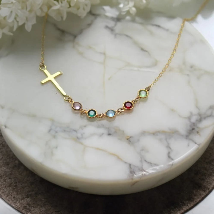 Christianartworkshop Biblical Birthstone Cross Necklace Religion Jewelry Gift - image 2