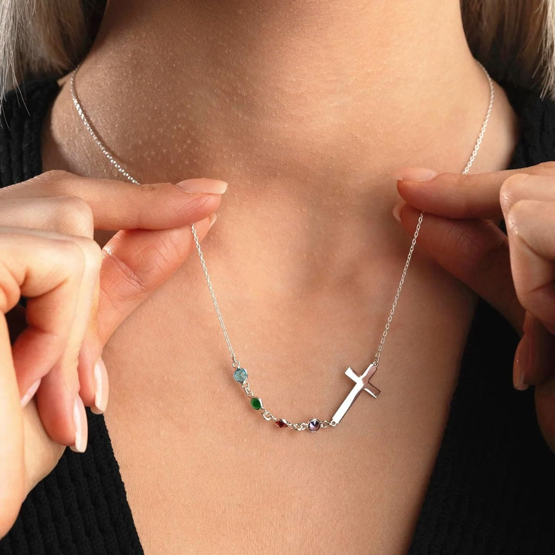 Christianartworkshop Biblical Birthstone Cross Necklace Religion Jewelry Gift - image 7