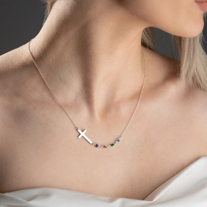 Christianartworkshop Biblical Birthstone Cross Necklace Religion Jewelry Gift - image 8