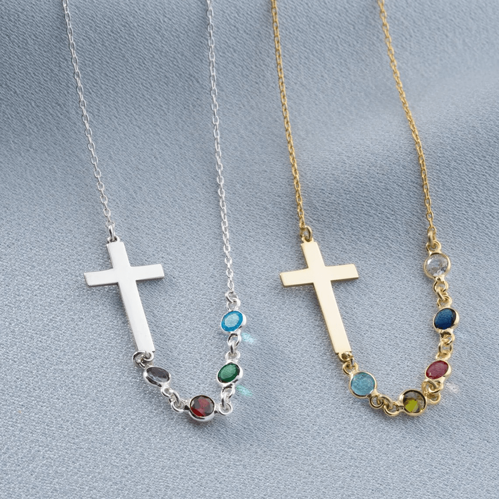 Christianartworkshop Biblical Birthstone Cross Necklace Religion Jewelry Gift - image 11