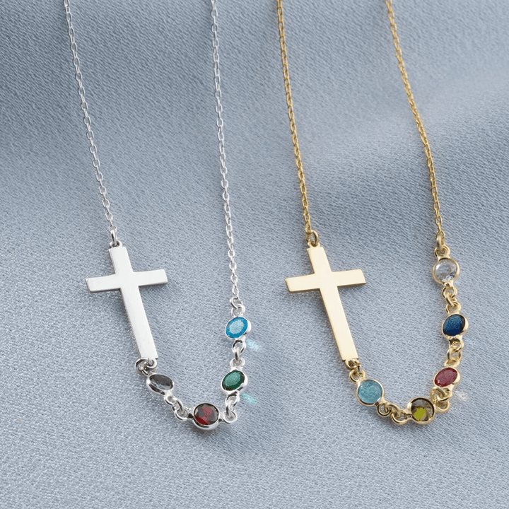Christianartworkshop Biblical Birthstone Cross Necklace Religion Jewelry Gift - image 11