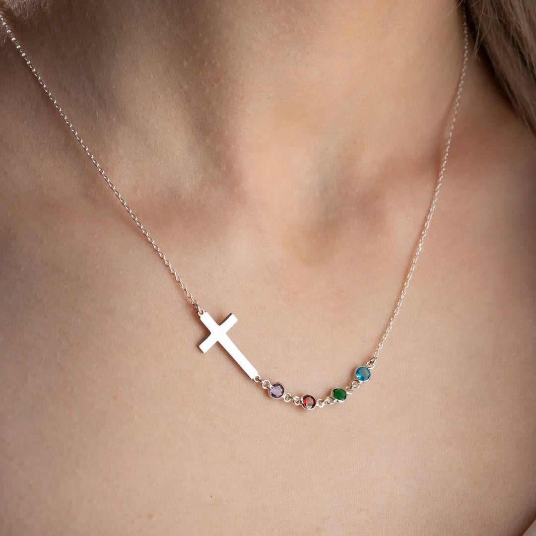 Christianartworkshop Biblical Birthstone Cross Necklace Religion Jewelry Gift - image 6