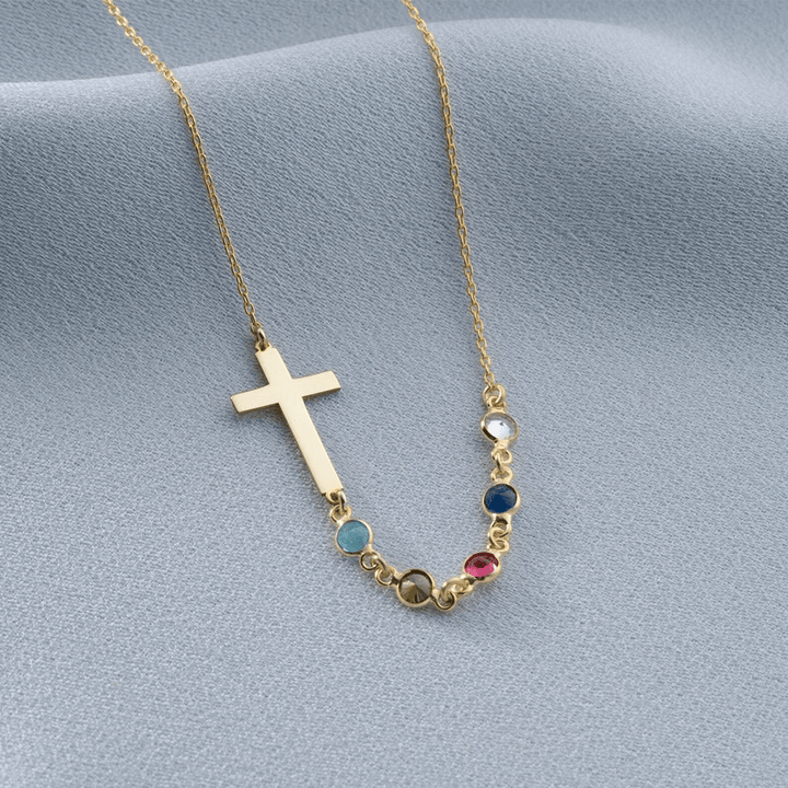 Christianartworkshop Biblical Birthstone Cross Necklace Religion Jewelry Gift - image 3
