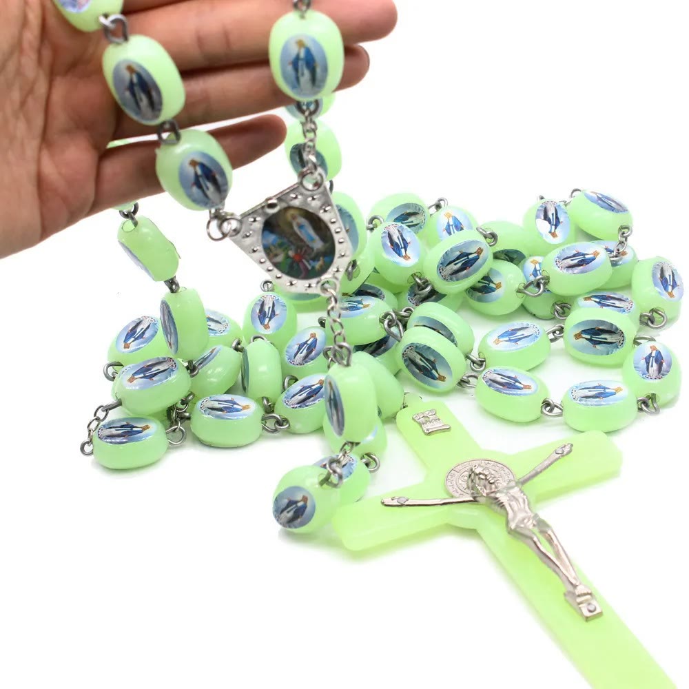Glow in The Dark Luminous Prayer Beads Rosary - image 5