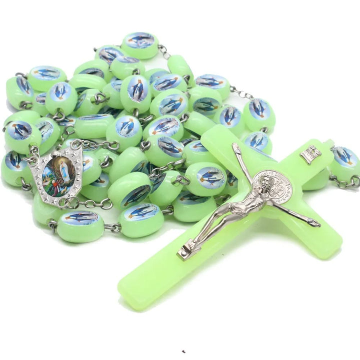 Glow in The Dark Luminous Prayer Beads Rosary - Our Lady - image 1