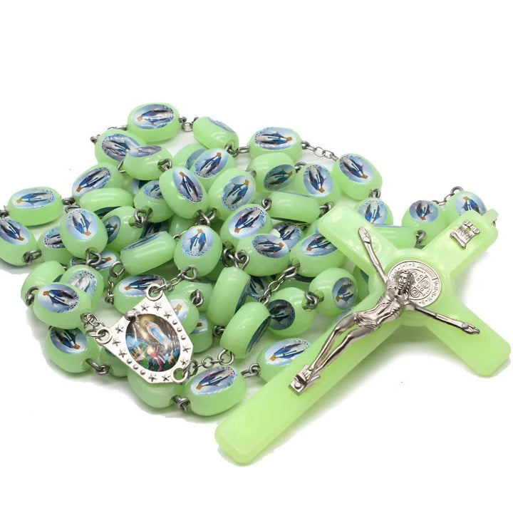 Glow in The Dark Luminous Prayer Beads Rosary - image 6