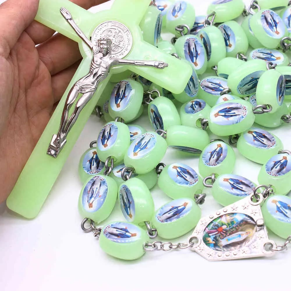 Glow in The Dark Luminous Prayer Beads Rosary - image 2