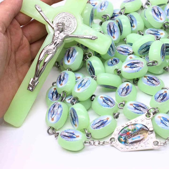 Glow in The Dark Luminous Prayer Beads Rosary - image 2
