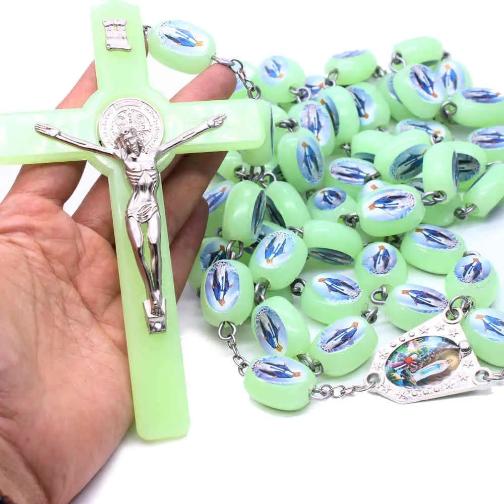 Glow in The Dark Luminous Prayer Beads Rosary - image 4