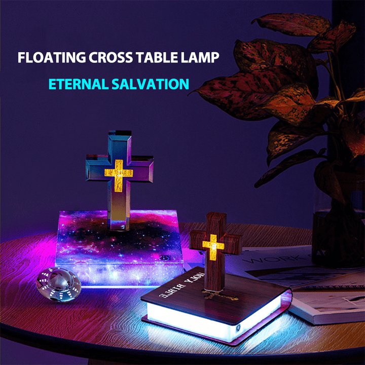 Christianartworkshop Book-base Magnetic Levitation Cross Ornament - image 2