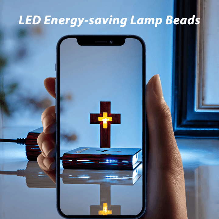 Christianartworkshop Book-base Magnetic Levitation Cross Ornament - image 3