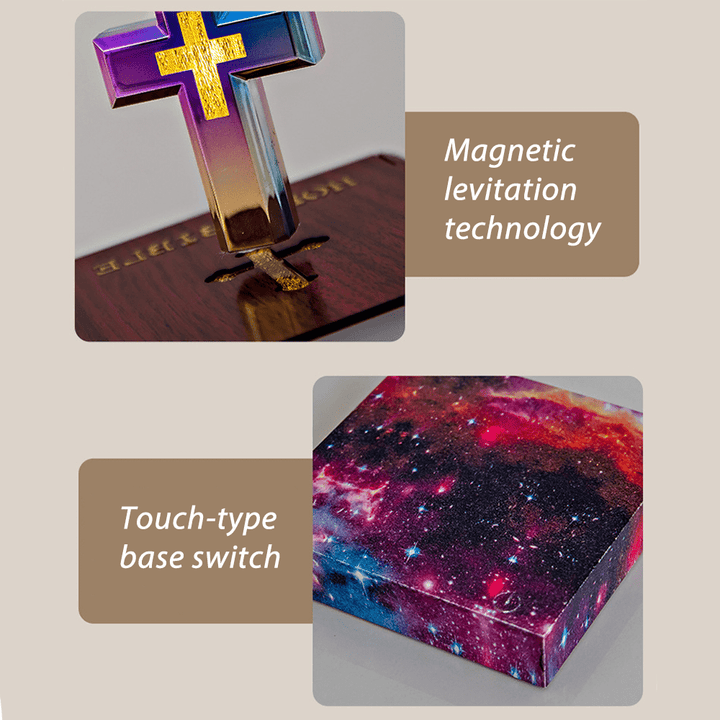 Christianartworkshop Book-base Magnetic Levitation Cross Ornament - image 5