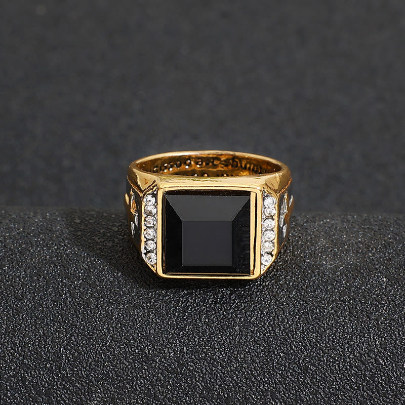 Christianartworkshop Faith Two Tone Plated Cross Ring - With God All Things Are Possible - image 3