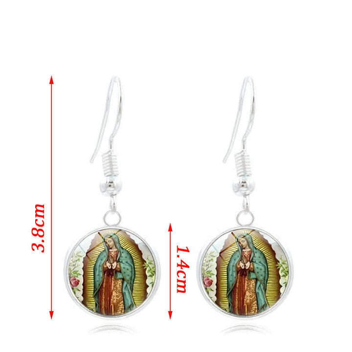 Christianartworkshop God Bless The Rose Of The Virgin Mary Glass Jewelry Set - image 10