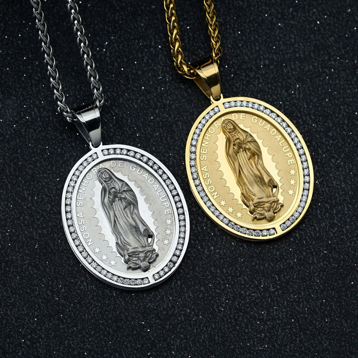 Christianartworkshop Virgin Mary Religious Stainless Steel Pendant Necklace - image 2