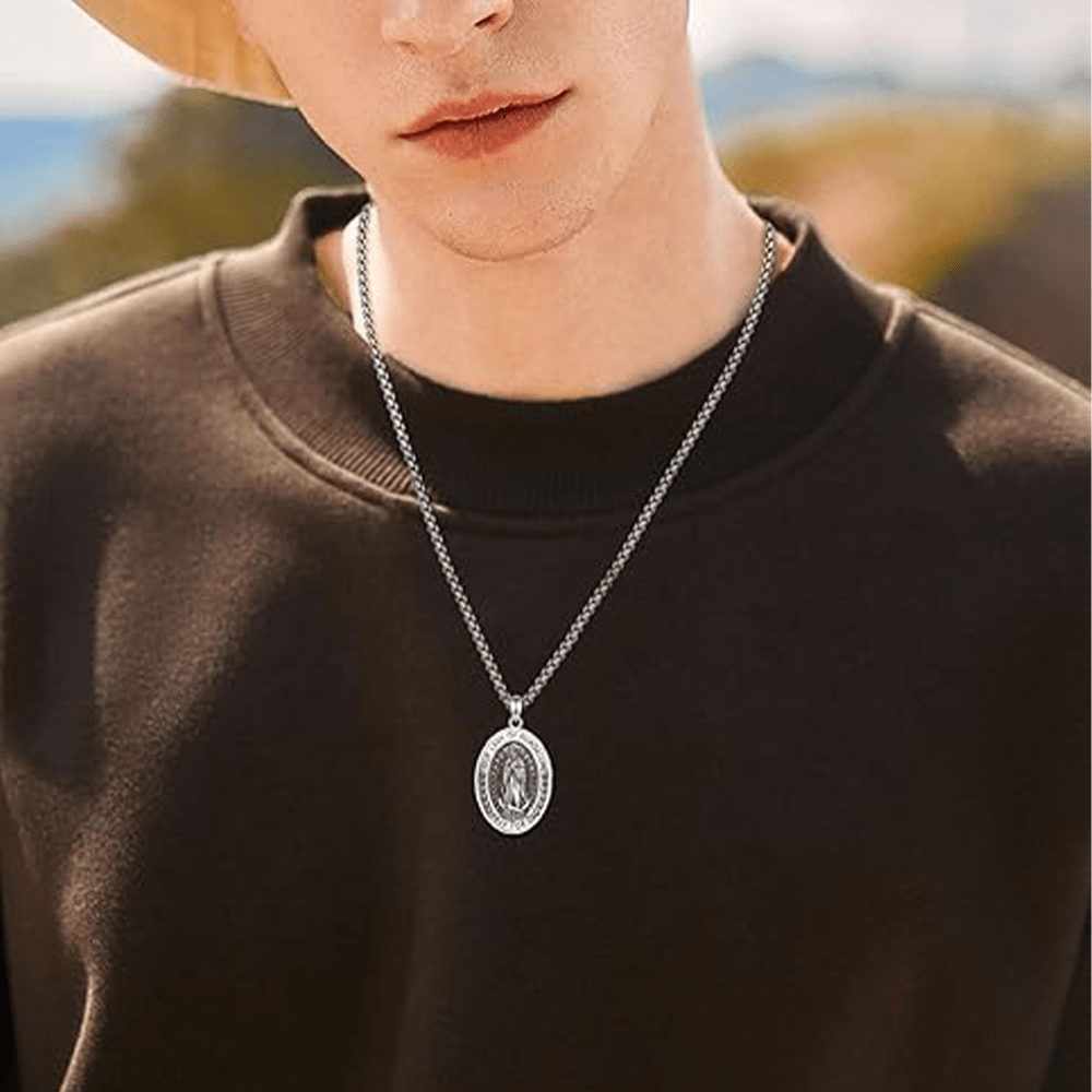 Christianartworkshop Virgin Mary Religious Stainless Steel Pendant Necklace - image 7