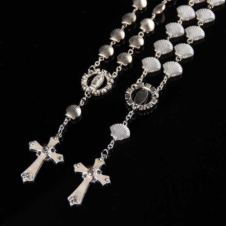 Shell Star Bead Bracelet Catholic Religious Rosary - image 3