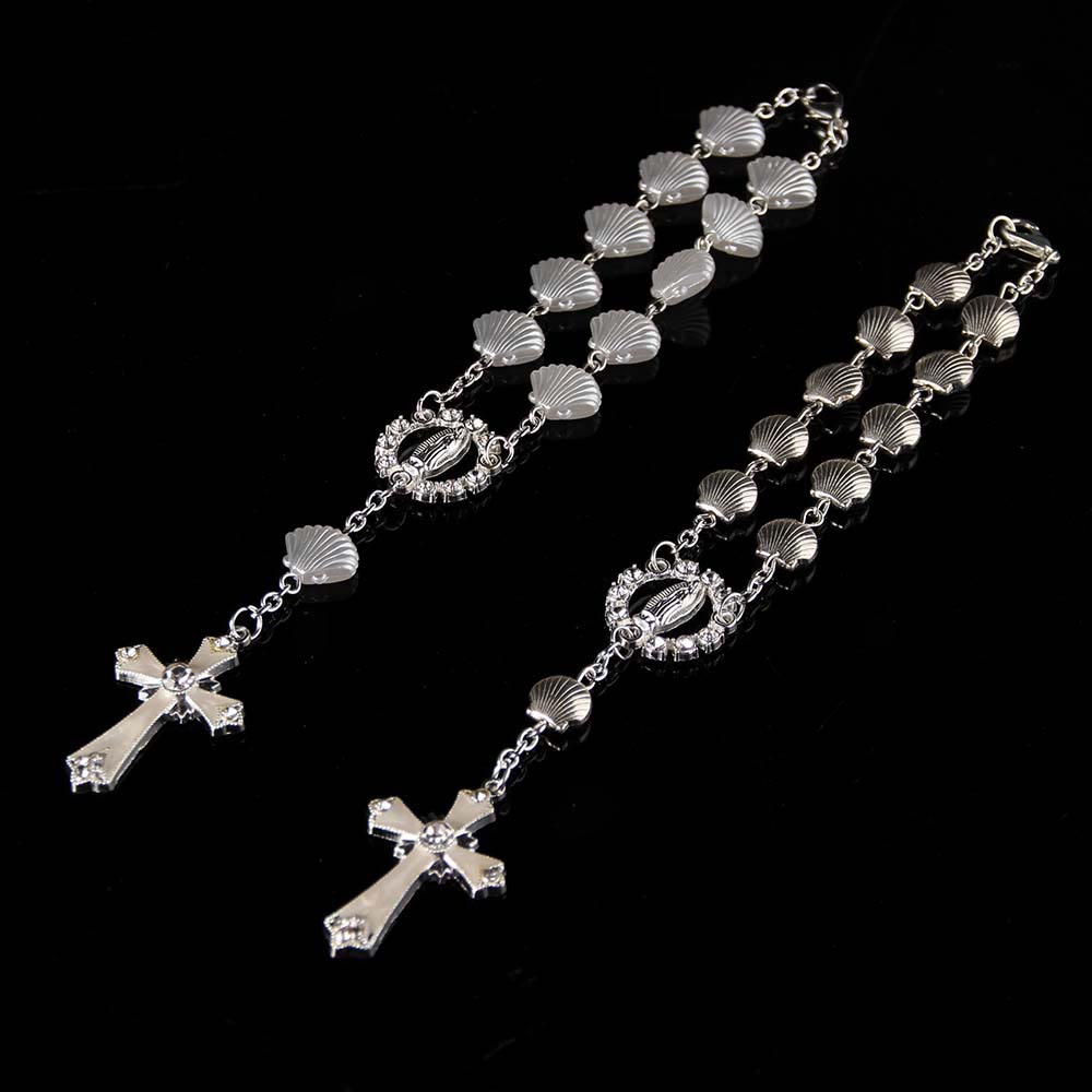 Shell Star Bead Bracelet Catholic Religious Rosary - image 2