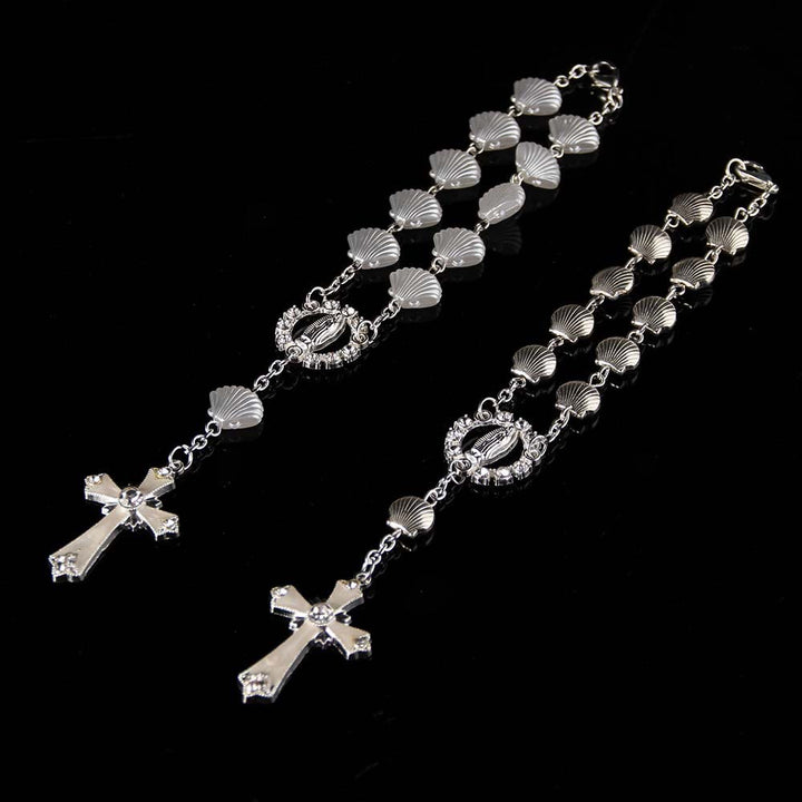 Shell Star Bead Bracelet Catholic Religious Rosary - image 2