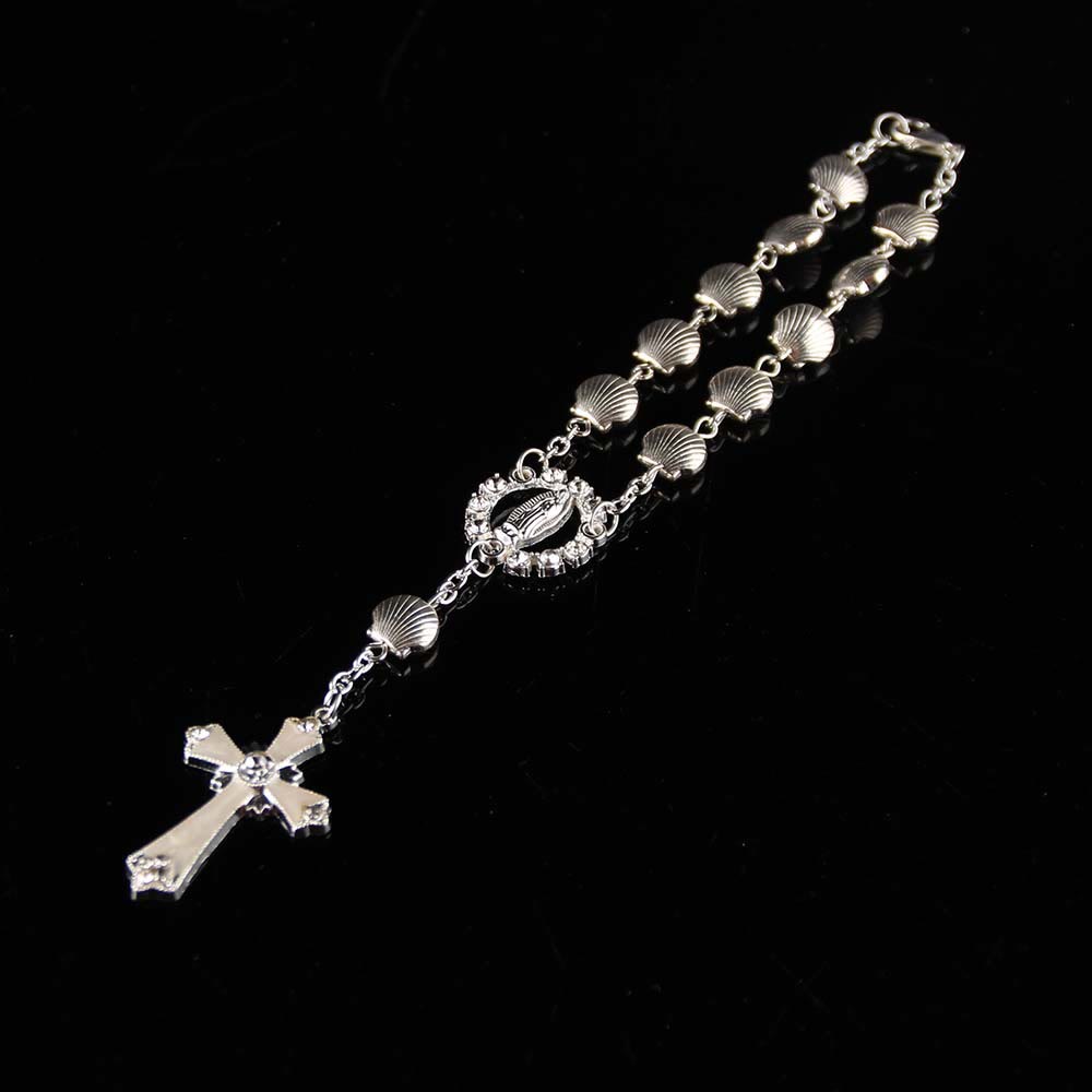 Shell Star Bead Bracelet Catholic Religious Rosary - image 8