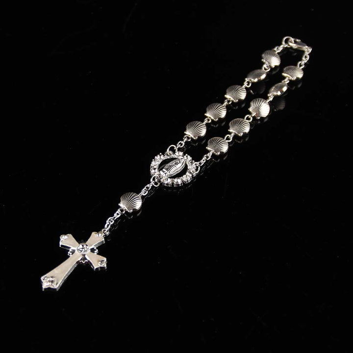 Shell Star Bead Bracelet Catholic Religious Rosary - image 8