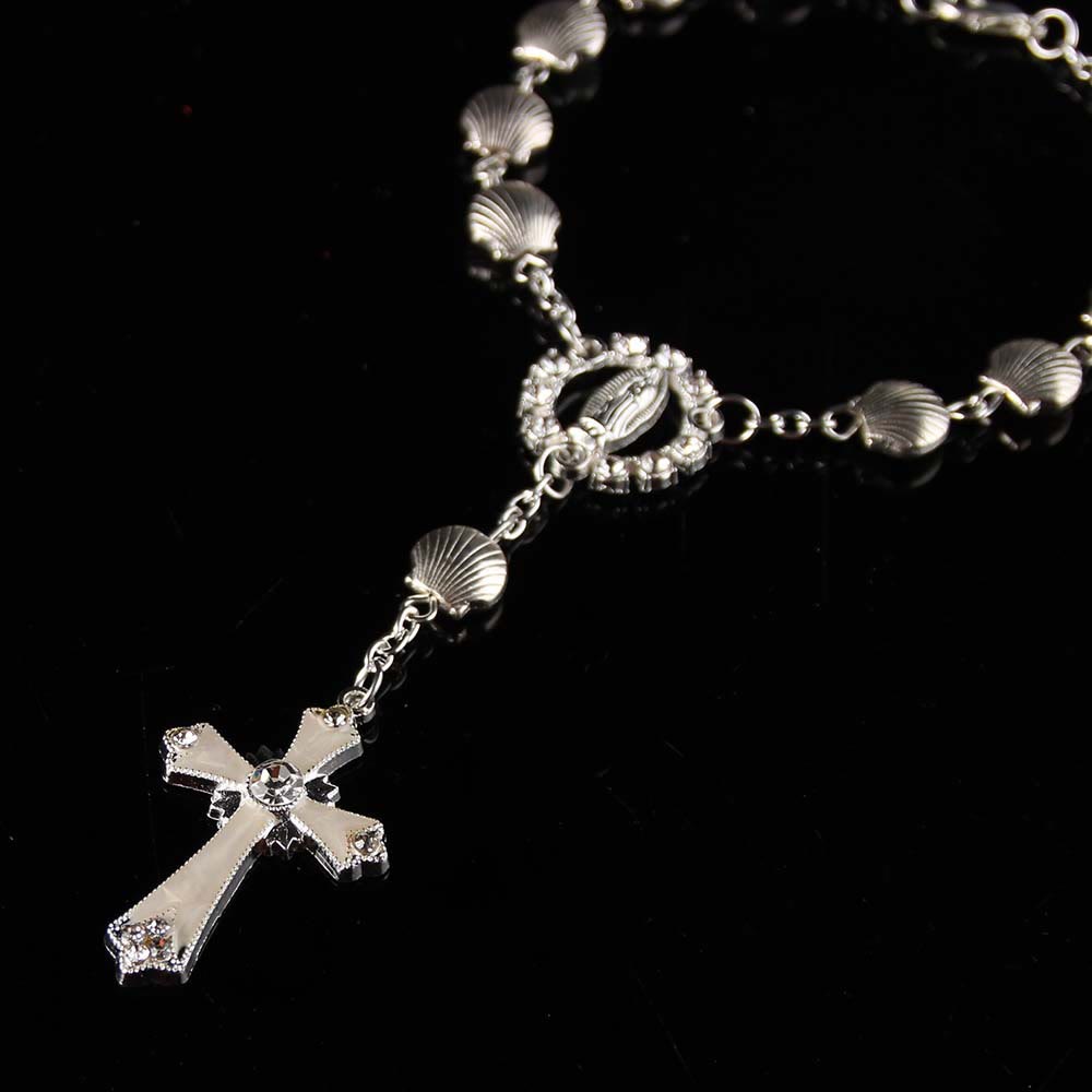 Shell Star Bead Bracelet Catholic Religious Rosary - image 7