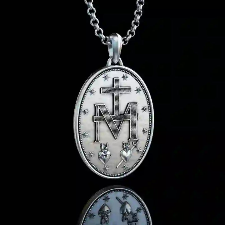 Christianartworkshop Crafted Silver Maria Pendant Necklace Religion Jewelry - image 3