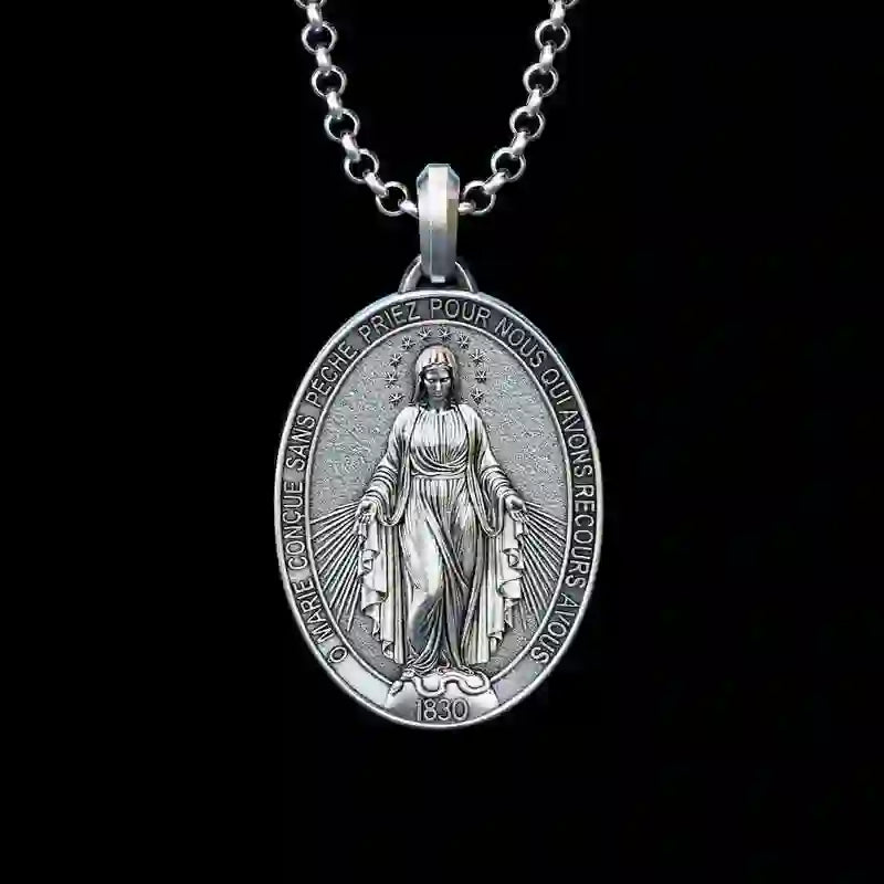 Christianartworkshop Crafted Silver Maria Pendant Necklace Religion Jewelry - image 2