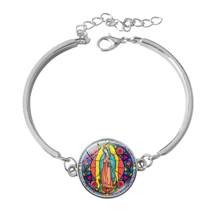 Christianartworkshop Santa Maria Our Lady Religious Glass Jewelry Set - image 8