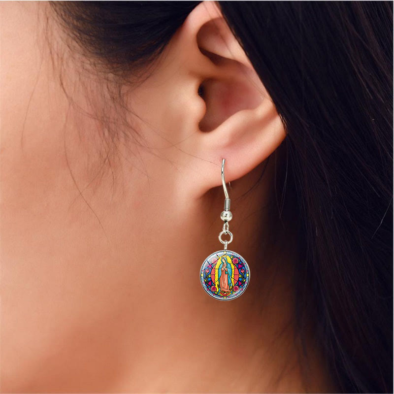 Christianartworkshop Santa Maria Our Lady Religious Glass Jewelry Set - image 9