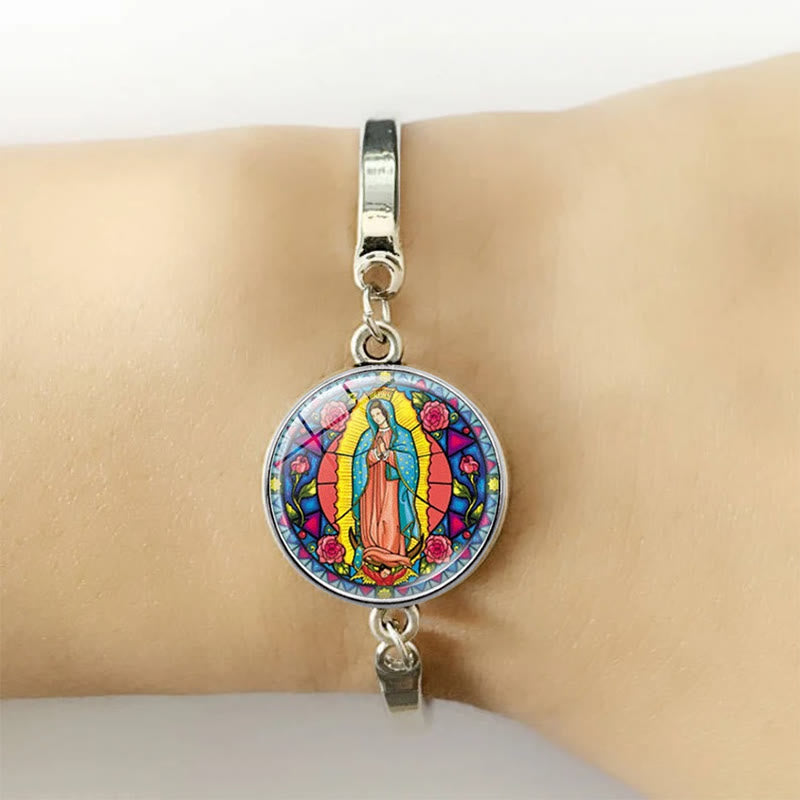 Christianartworkshop Santa Maria Our Lady Religious Glass Jewelry Set - image 7
